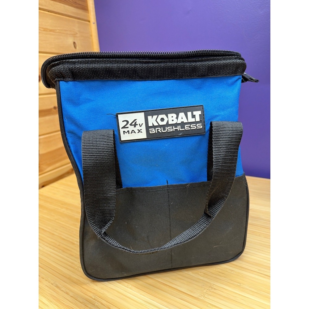 Kobalt 24V Max Brushless Tool Bag Storage Carry Case Blue Black‎
